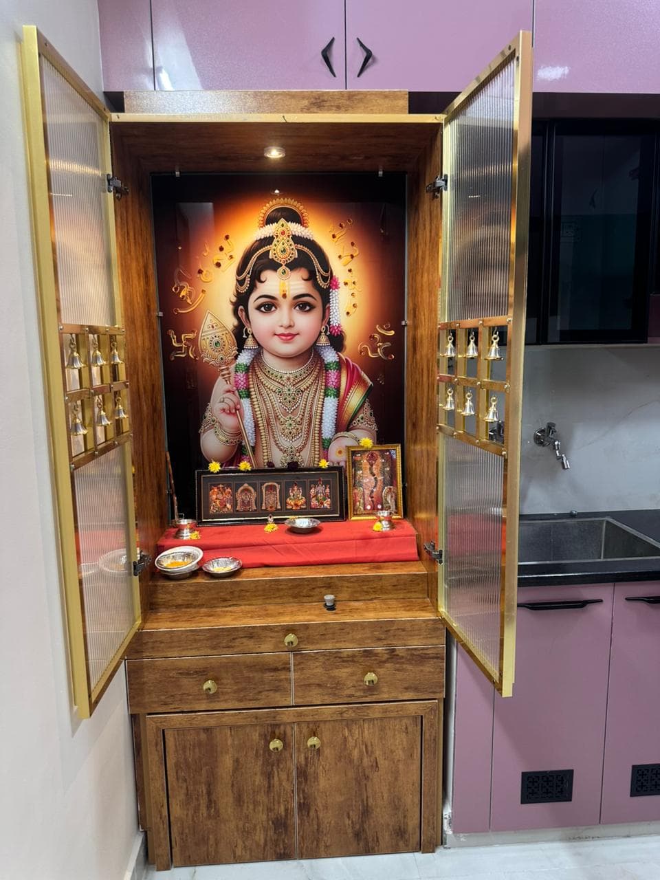 Pooja room front view